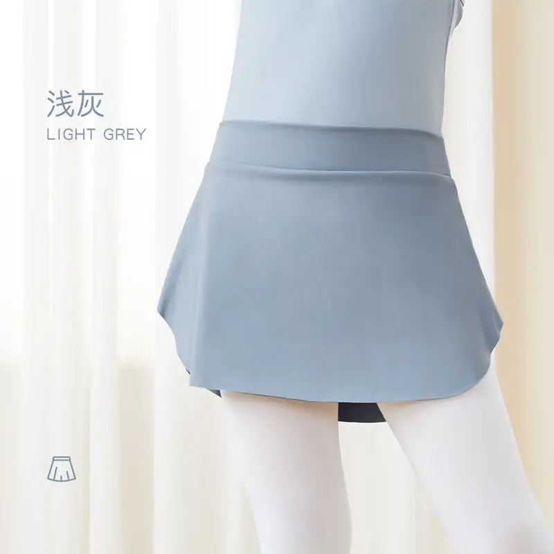 Women's Ruffled Dance Skirt Light Blue Side Split - Image 3