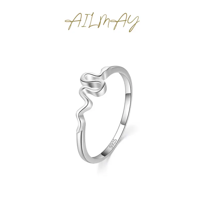 S925 Sterling Silver Fashion Snake Ring Women's European American Classic Personality Animal Plated Platinum Ring