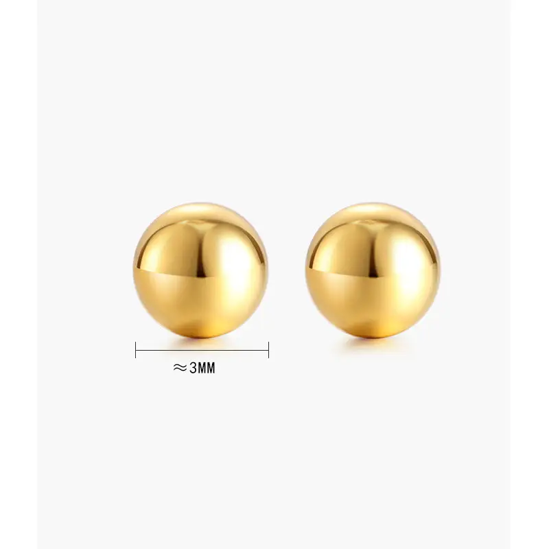 925 Sterling Silver Small Ball Earrings for Women - Image 5