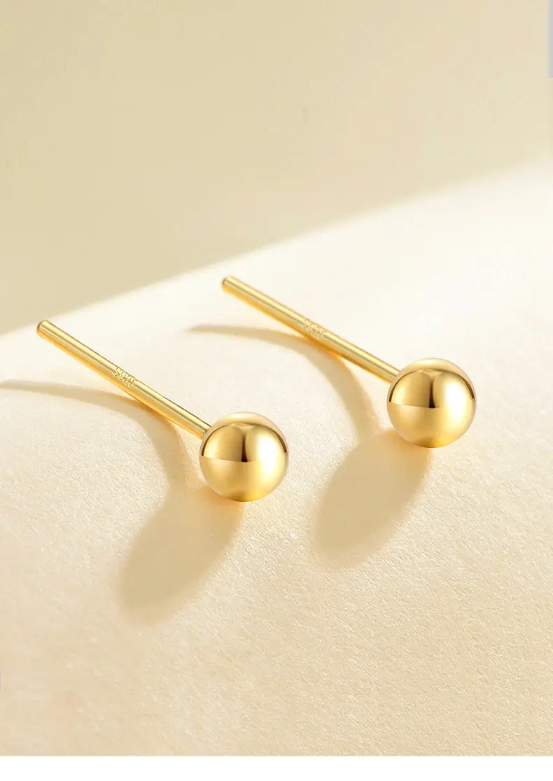 925 Sterling Silver Small Ball Earrings for Women — feature 4