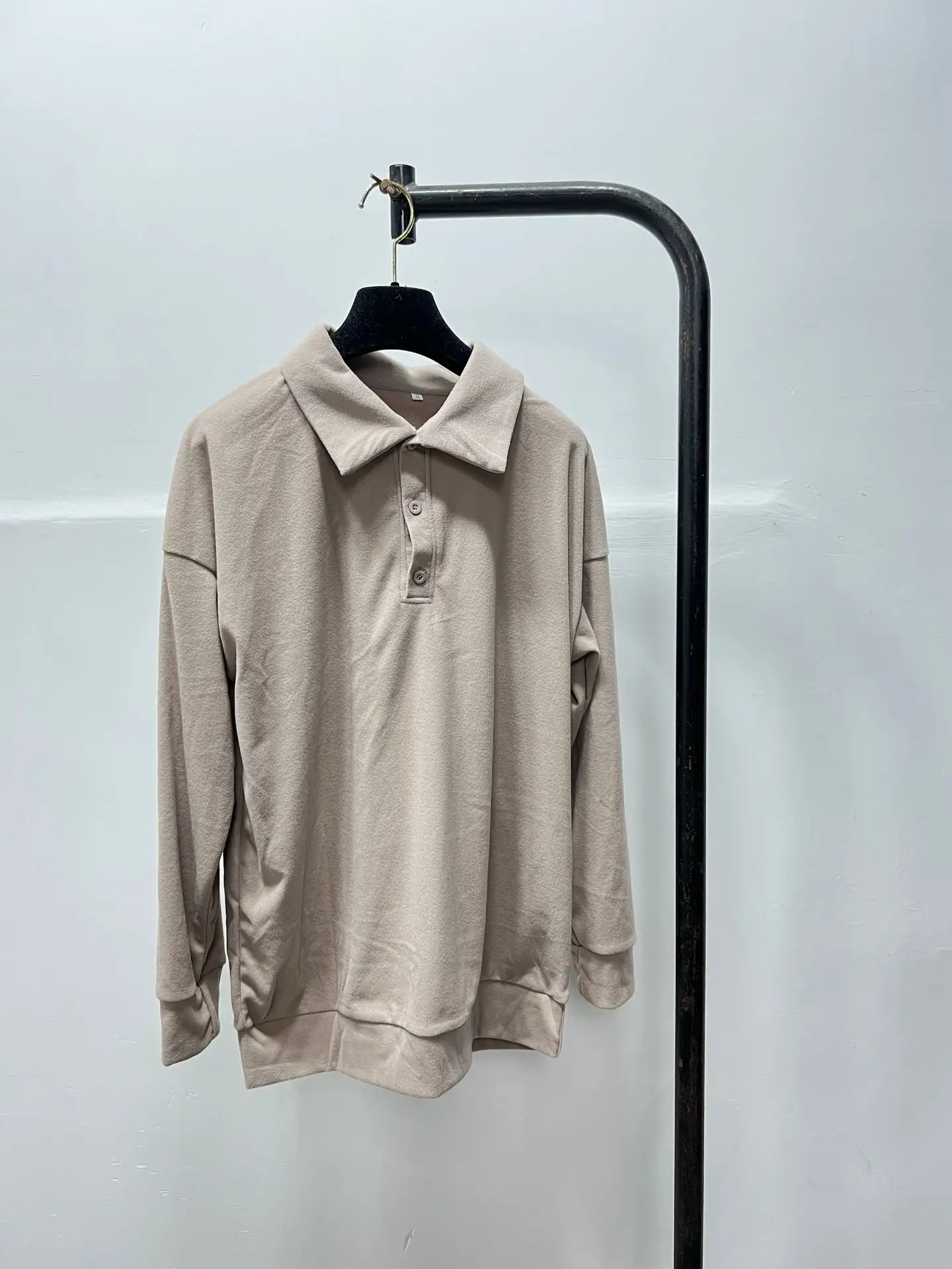 2024 Men's V Neck Button Polo Shirt White — feature 7
