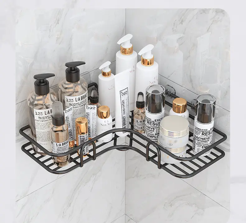 No-Drill Wall-Mounted Bathroom Storage Rack — feature 13