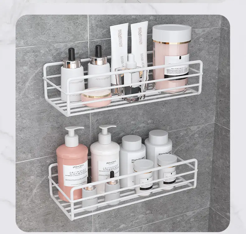 No-Drill Wall-Mounted Bathroom Storage Rack — feature 14