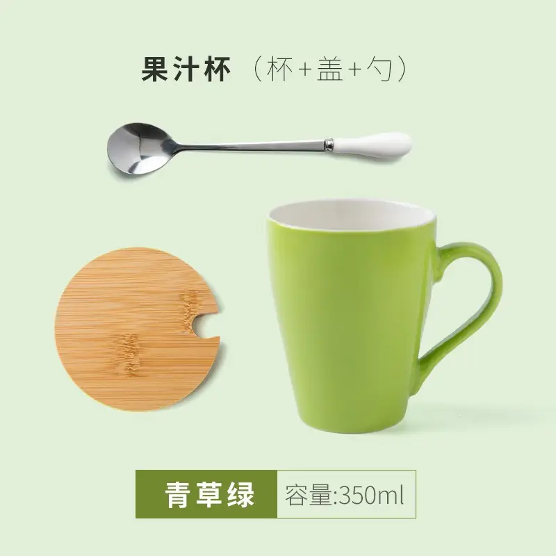 Green Ceramic Couple Mug 350ml - Image 11