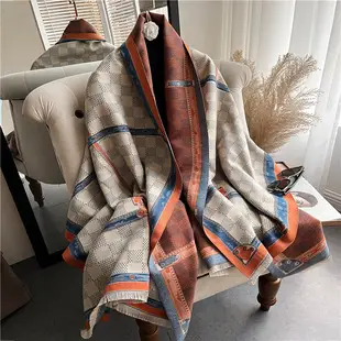 Women's European Style Letter Pattern Cashmere Scarf Grey — feature 10