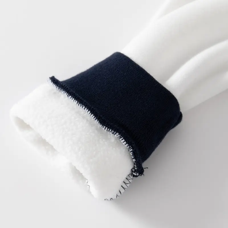 Kids Thick Blue Baseball Coat with Embroidered Letters - Image 4