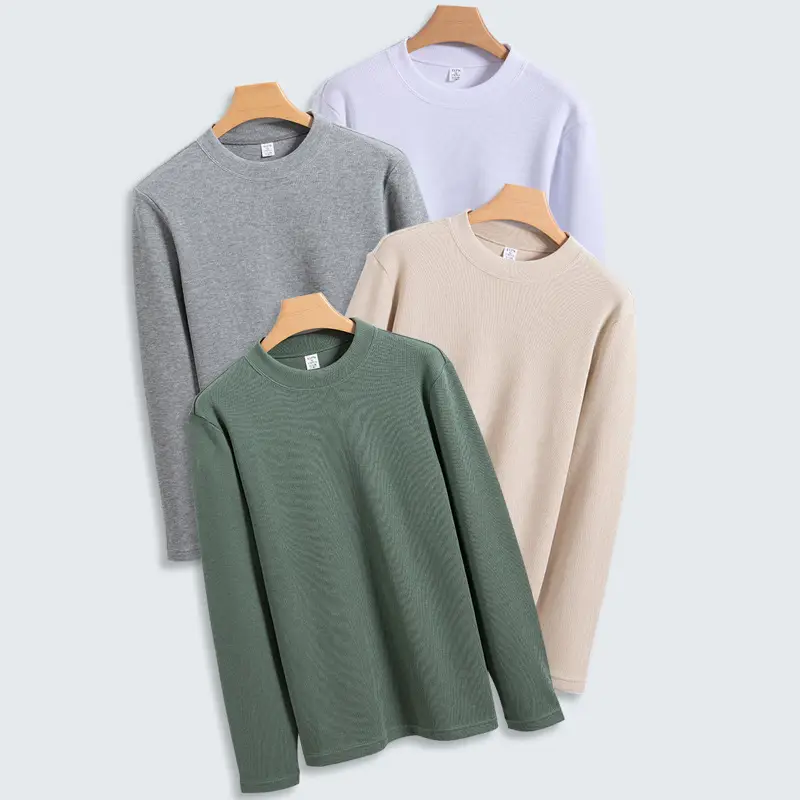 Men's Beige Woolen Round Neck Sweater XL
