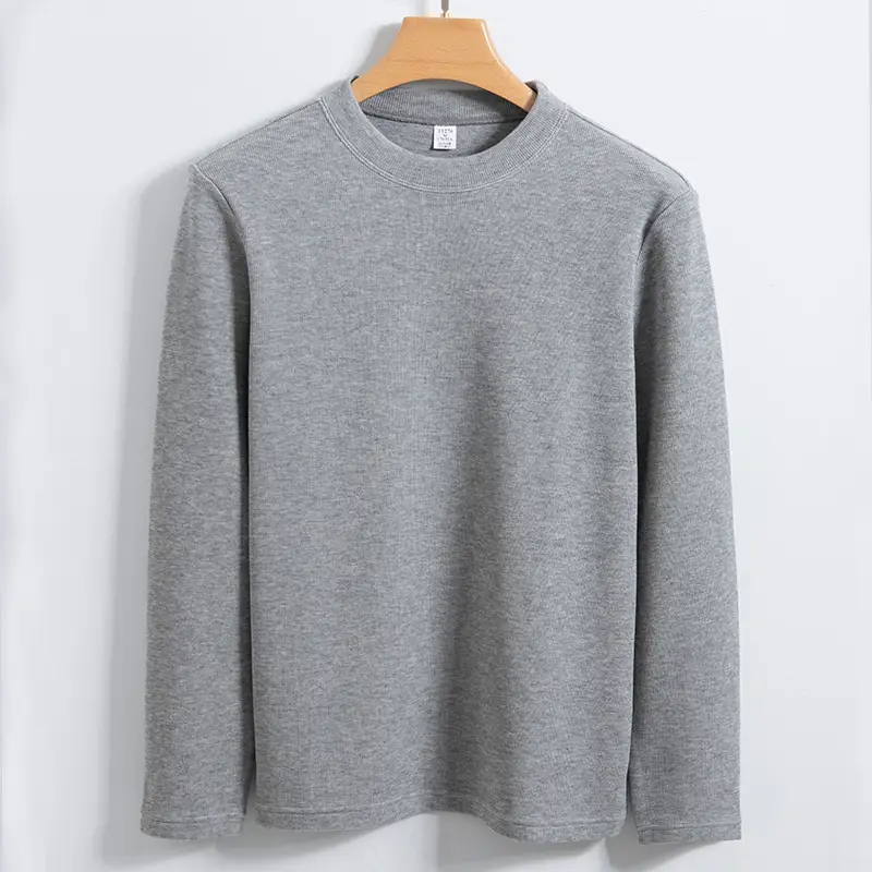 Men's Beige Woolen Round Neck Sweater XL