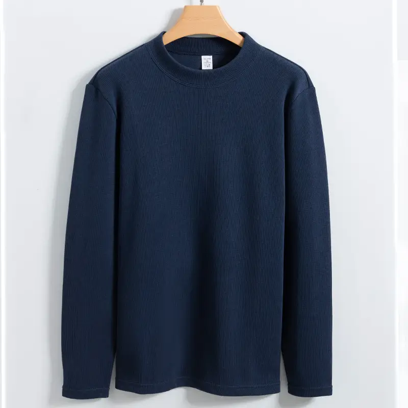 Men's Beige Woolen Round Neck Sweater XL