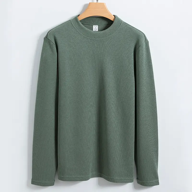 Men's Beige Woolen Round Neck Sweater XL