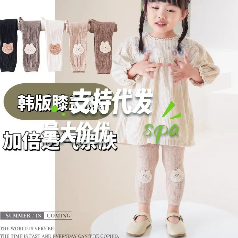 New Spring Girls Wide Striped Bow Boneless Socks Cotton Pantyhose — feature 7