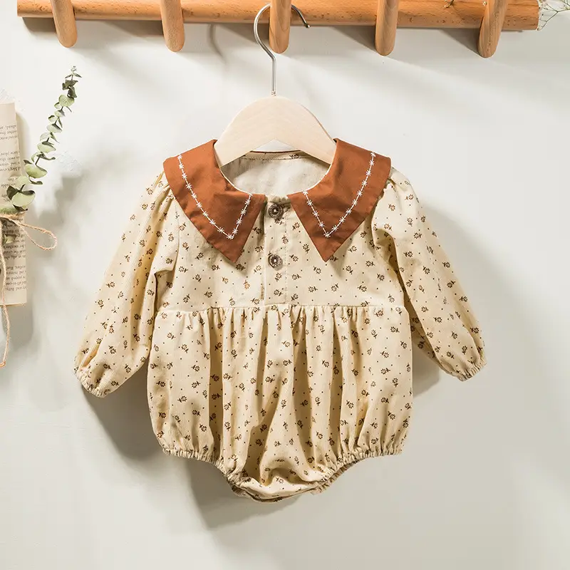 Baby Printed Long Sleeve Romper for Girls - Image 6