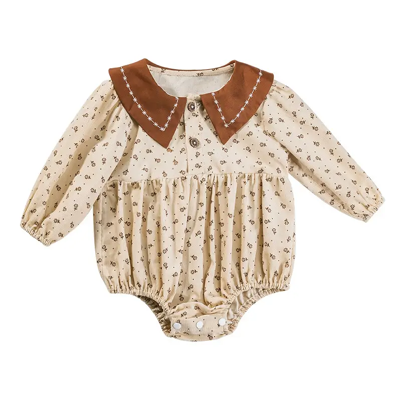 Baby Printed Long Sleeve Romper for Girls - Image 7