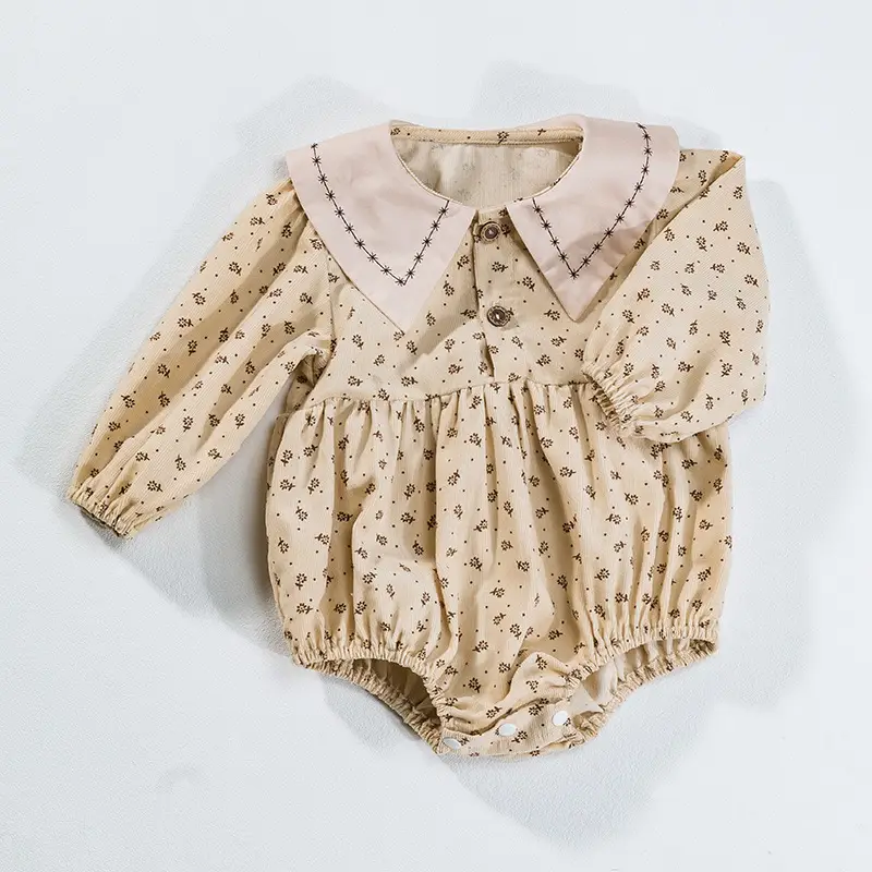 Baby Printed Long Sleeve Romper for Girls - Image 2