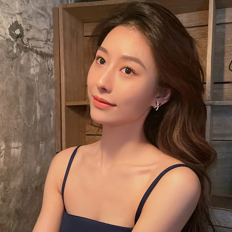 925 Silver Pearl X Cross Earrings for Women — feature 9