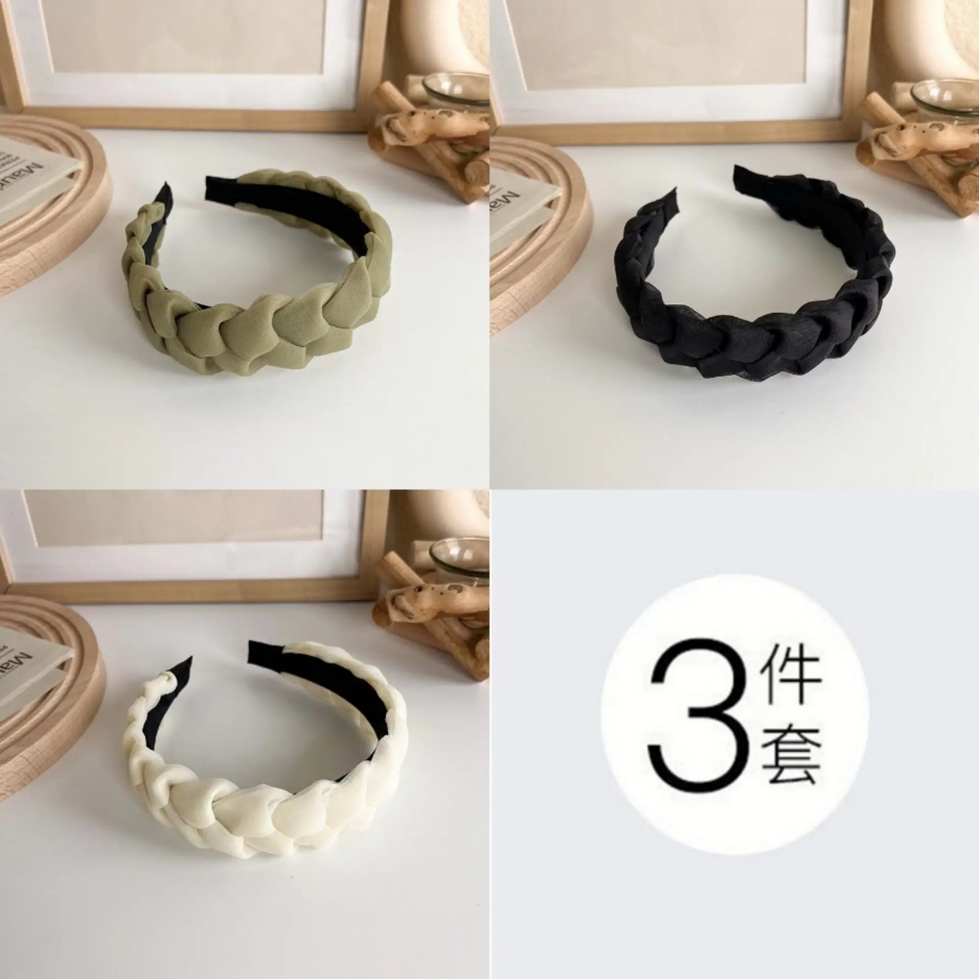 Women Twist Braided Headband Skull Top Face Brow Hairpin - Image 13