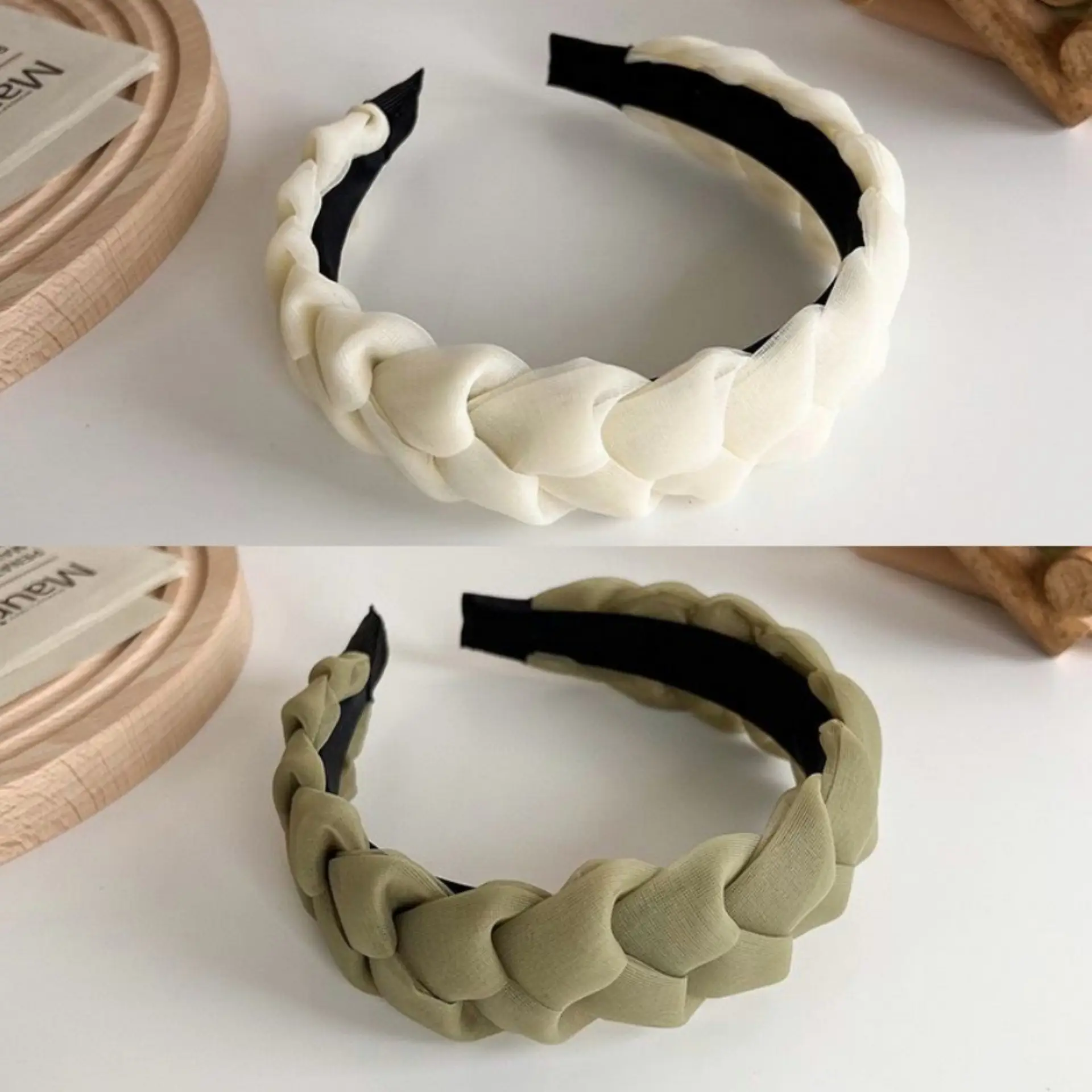 Women Twist Braided Headband Skull Top Face Brow Hairpin - Image 8