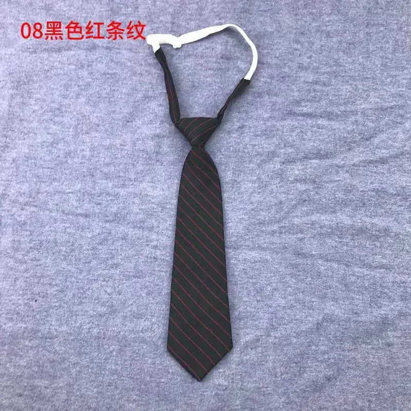 Korean Style Striped Tie for Men Brown - Image 7