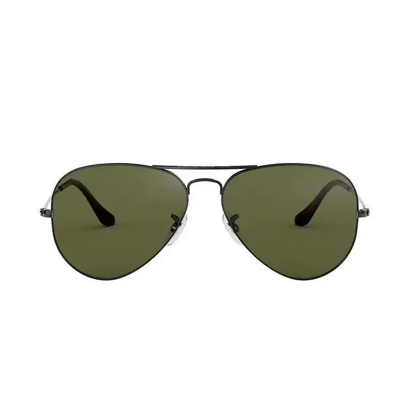 black frame dark green glass glasses