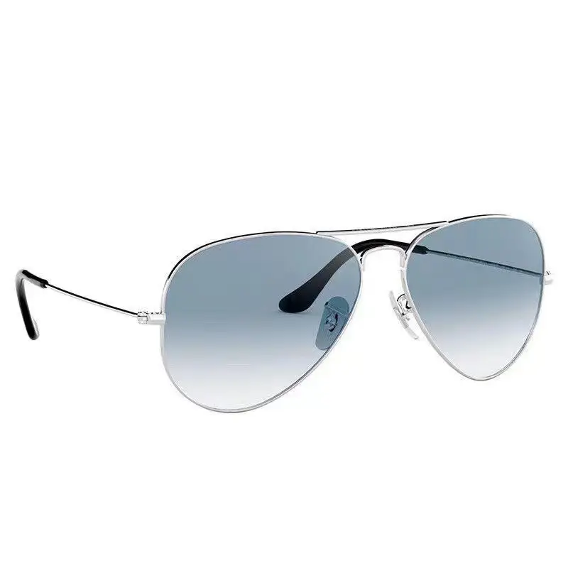 Silver frame gradient blue glass mirror men's box set