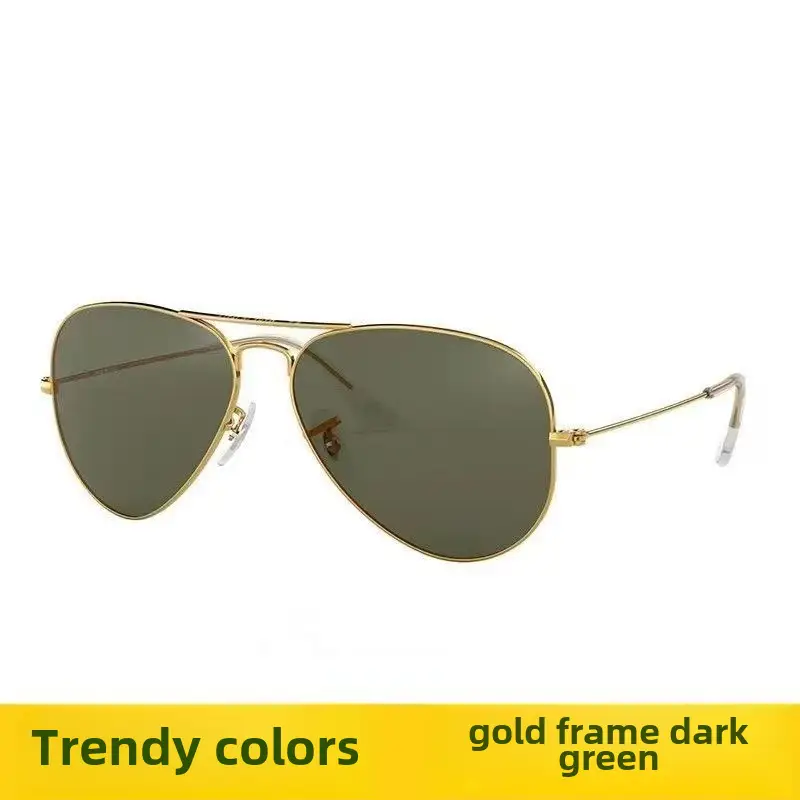 Men's Anti-UV Gradient Sunglasses Gold Frame - Image 5