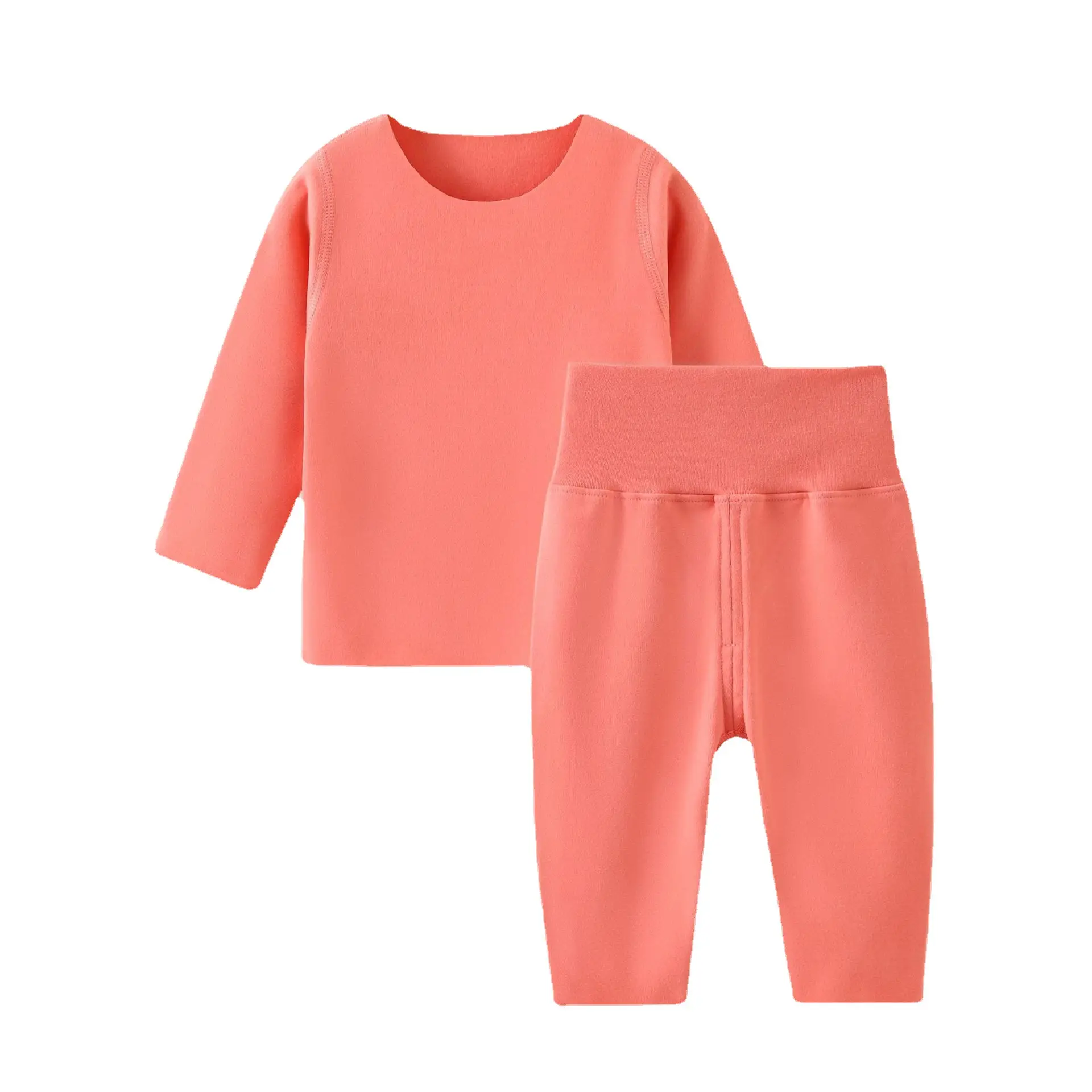 Baby Pink Velvet 2-Piece Warm Suit Autumn Winter - Image 11