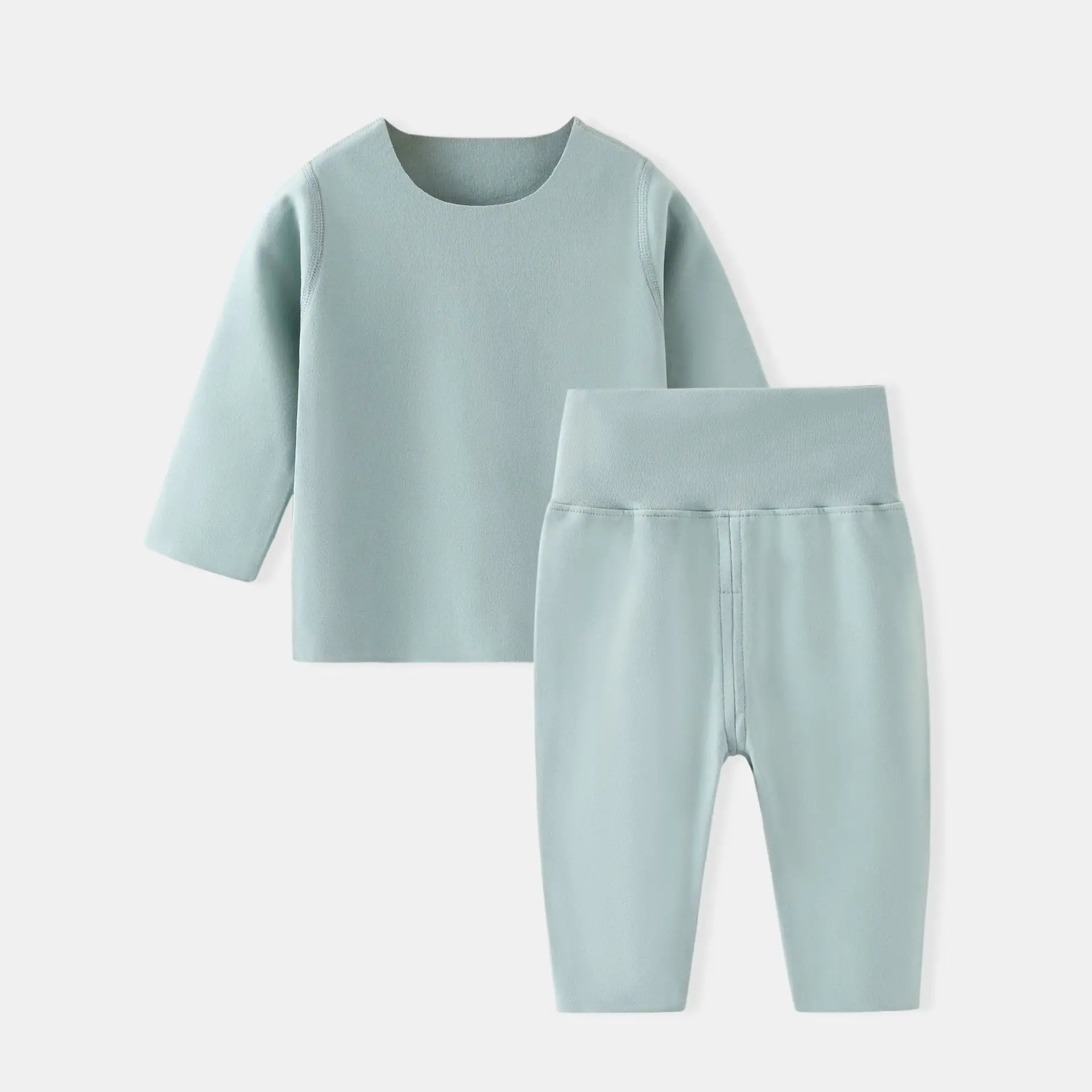 Baby Pink Velvet 2-Piece Warm Suit Autumn Winter - Image 5