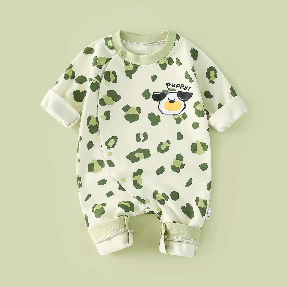 Baby Cotton Romper White Rainbow Print Long Sleeve - Image 25