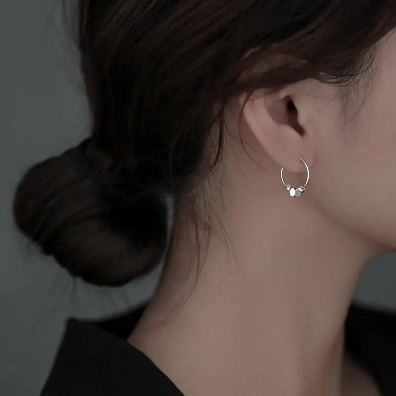 Silver Couple Earrings for Women 2022 Fashion - Image 3