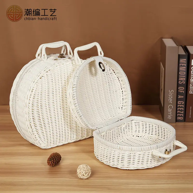 Retro Woven Round Gift Box 30cm High - Image 10