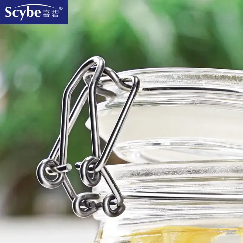 Glass Jar with Clasp Lid for Fruit Storage 15cm - Image 13