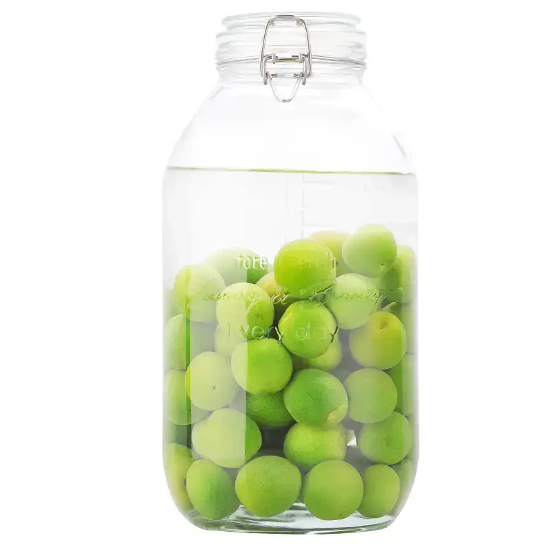 Glass Jar with Clasp Lid for Fruit Storage 15cm - Image 15