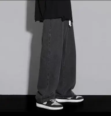 Men's Thin Straight-Leg Jeans 2024 Summer Loose Drape