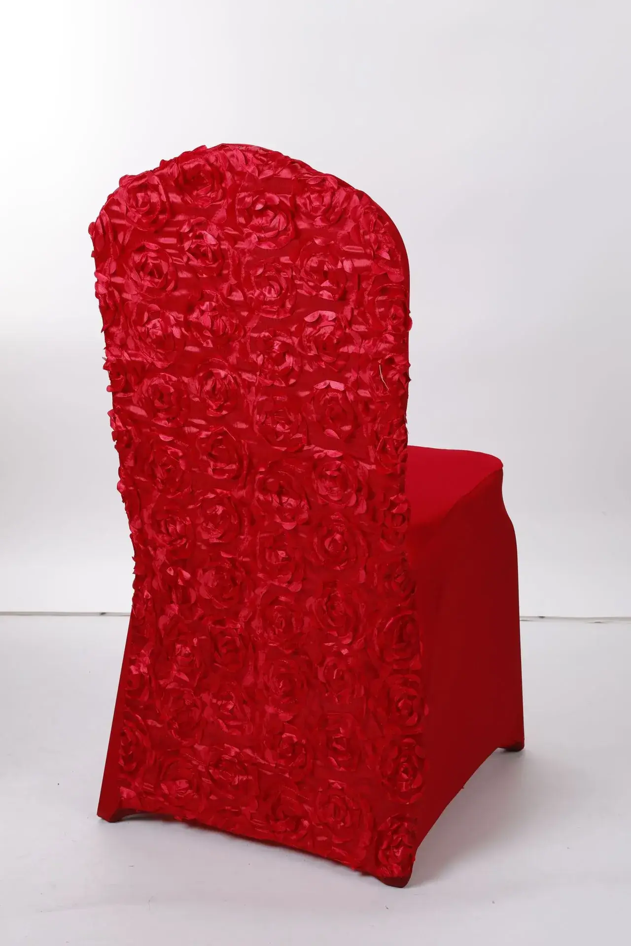 Pink Elastic Chair Covers for Wedding, Hotel, Office Use