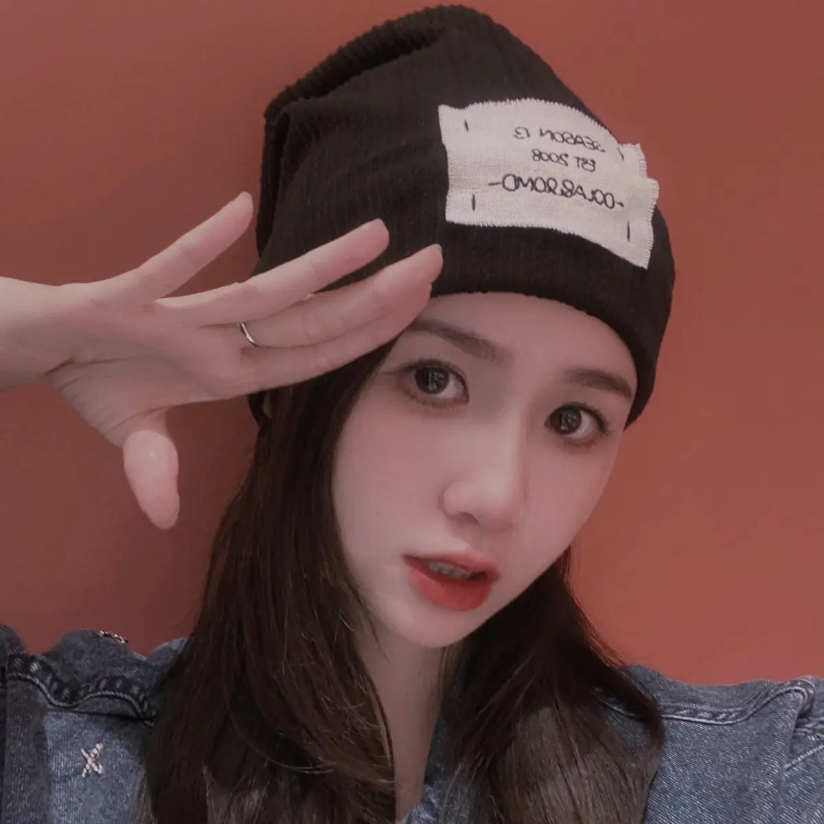 Women's Knitted Wool Beanie with "Hello" Print - Image 6