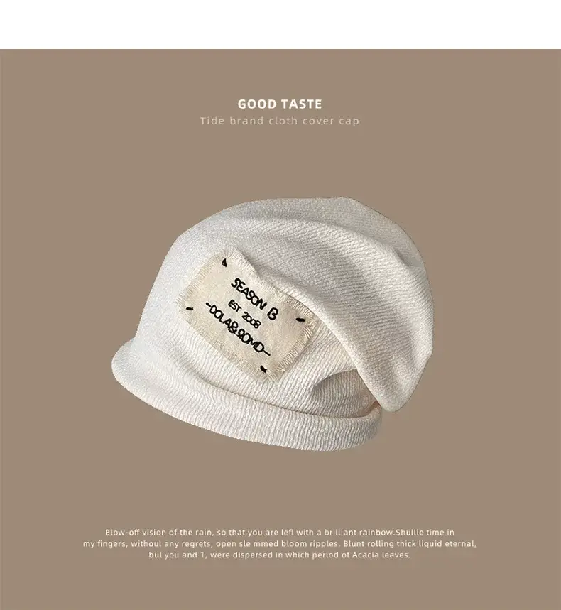 Women's Knitted Wool Beanie with "Hello" Print — feature 19
