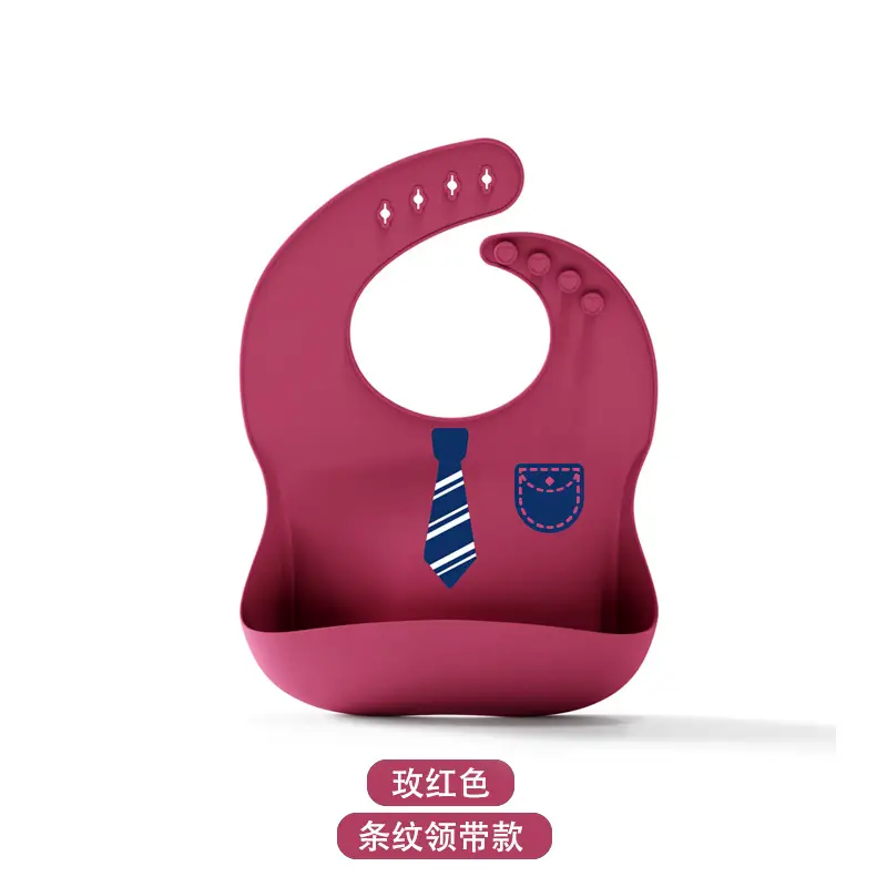 3D Silicone Baby Bib with Pocket & Waterproof Design