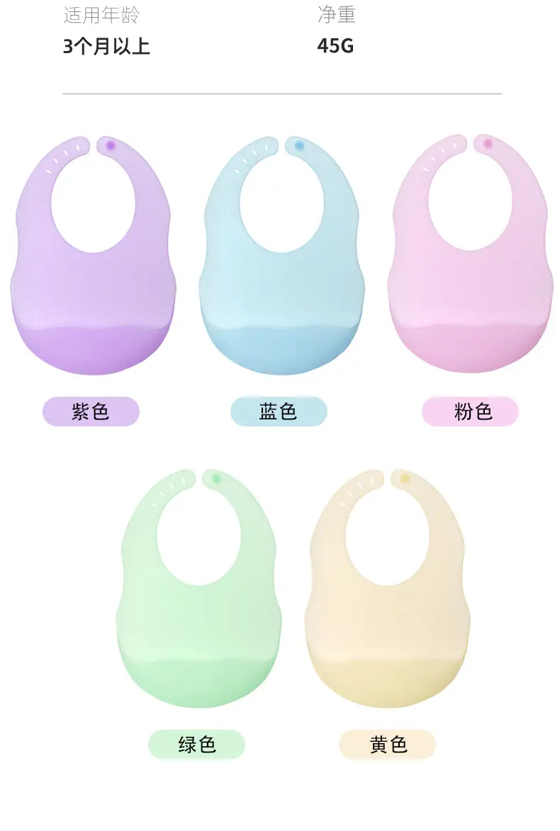 3D Silicone Baby Bib with Pocket & Waterproof Design