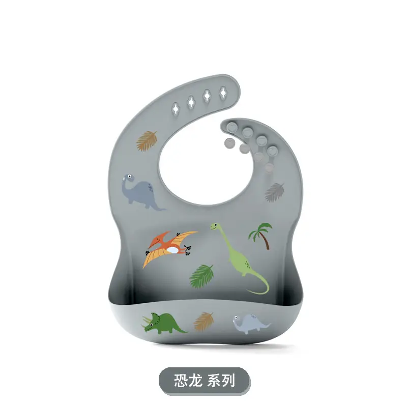 3D Silicone Baby Bib with Pocket & Waterproof Design
