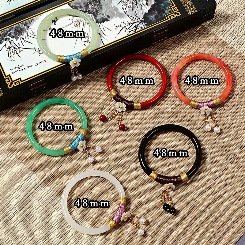 Black Handmade Jingle Bracelet for Girls - Image 8