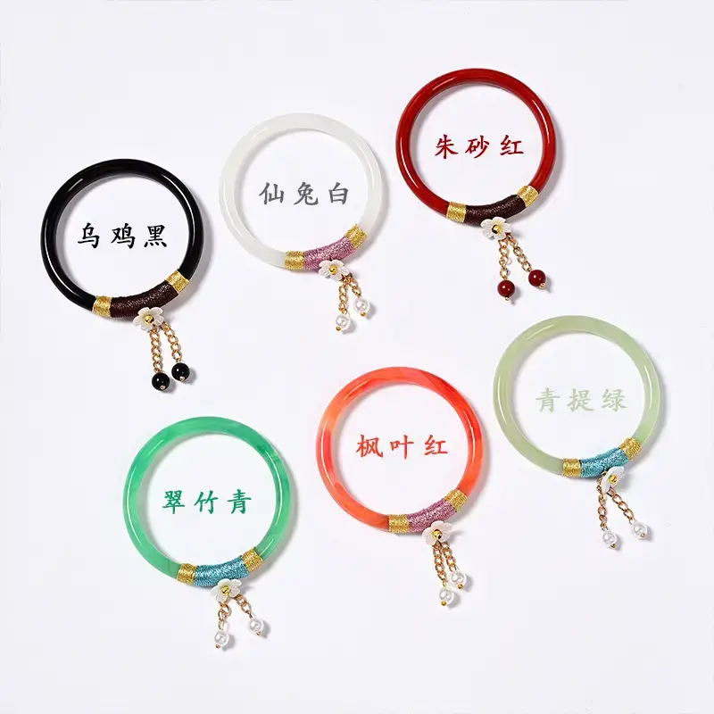 Black Handmade Jingle Bracelet for Girls - Image 9