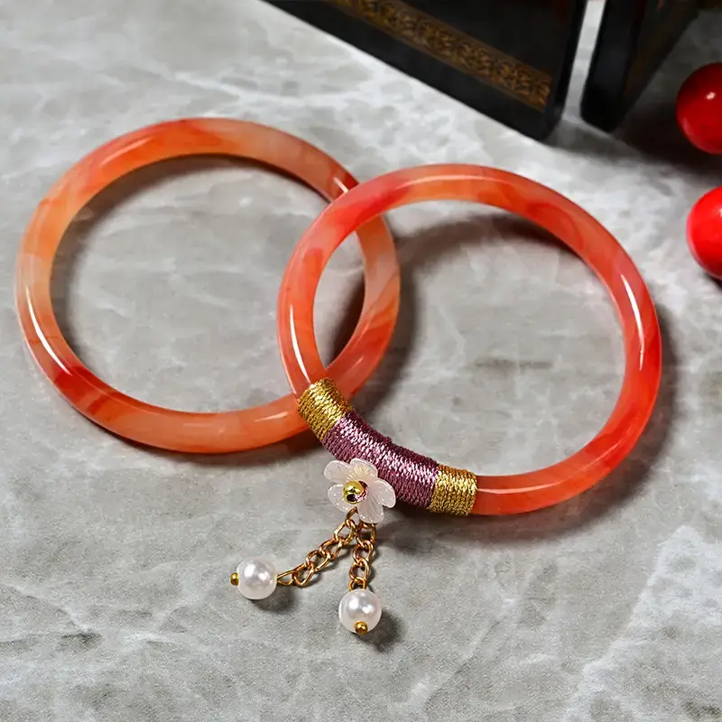 Black Handmade Jingle Bracelet for Girls - Image 2
