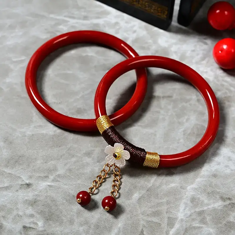Black Handmade Jingle Bracelet for Girls - Image 3