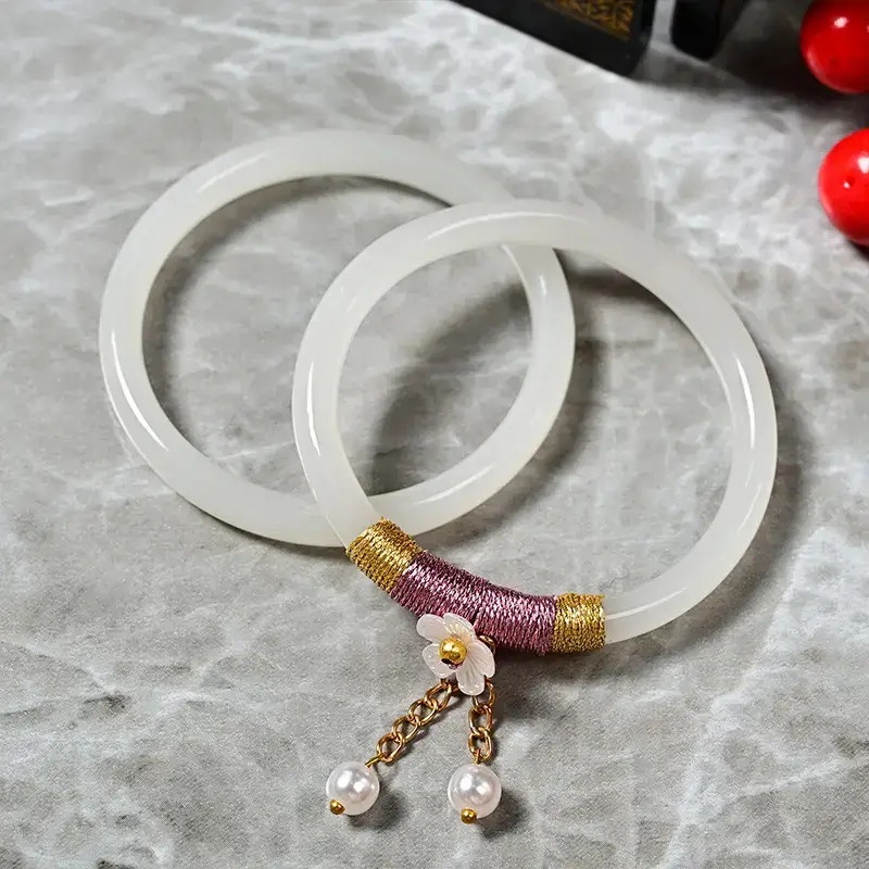 Black Handmade Jingle Bracelet for Girls - Image 4
