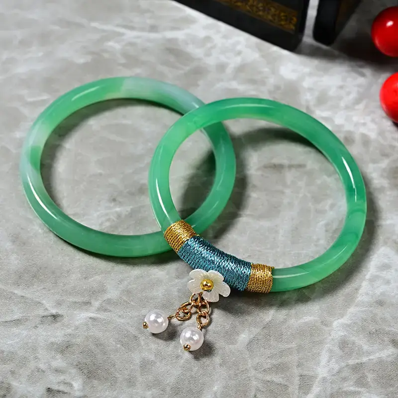 Black Handmade Jingle Bracelet for Girls - Image 5