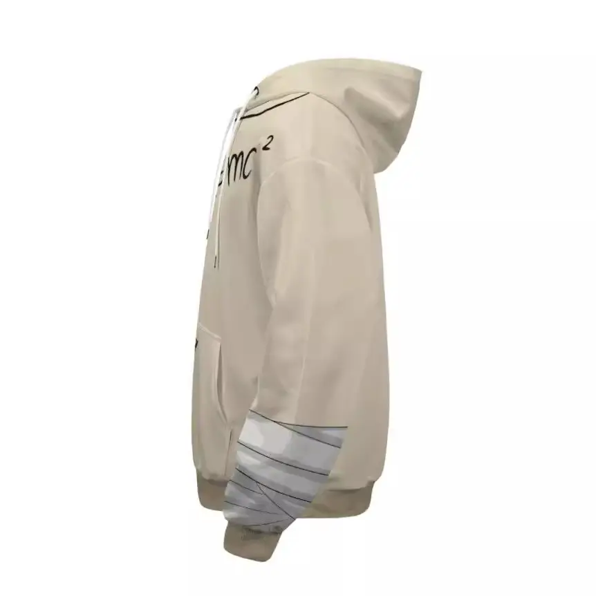 Dr.STONE 3D Sweater Hoodie Cream E=mc2 Design - Image 4