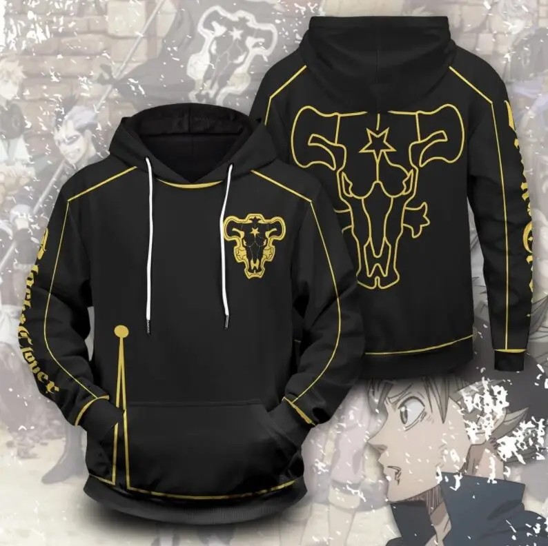 Black 3D Printed Hooded Sweatpants Set for Men - Image 17