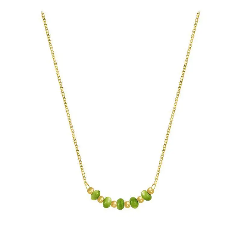 Green Shell Beaded Necklace for Women - Image 6