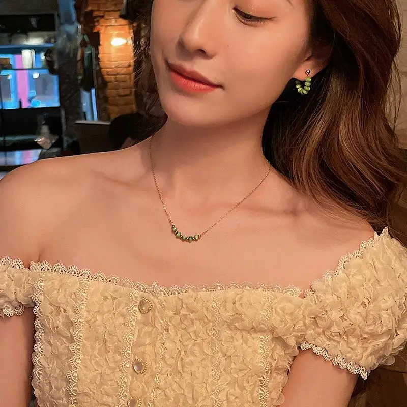 Green Shell Beaded Necklace for Women — feature 12