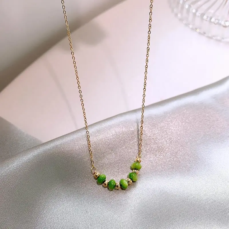Green Shell Beaded Necklace for Women — feature 14